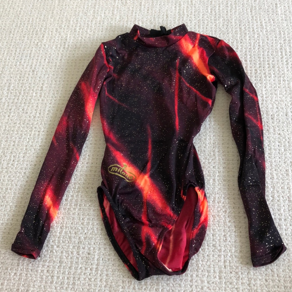 Long sleeve gymnastics leotard